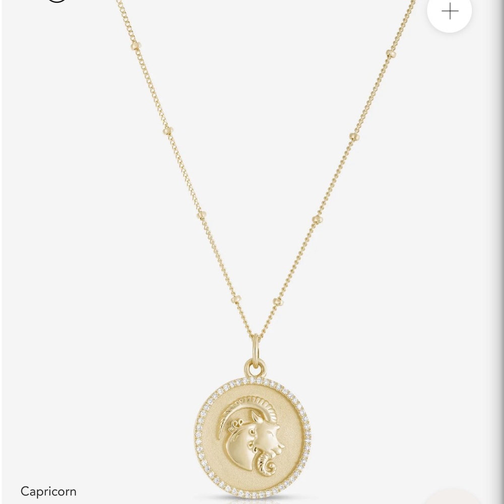 Ring concierge Capricorn zodiac medallion necklace